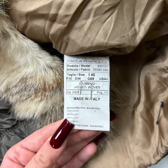 Italian Vintage Fur Puffer coat size S - Picture 4 of 5